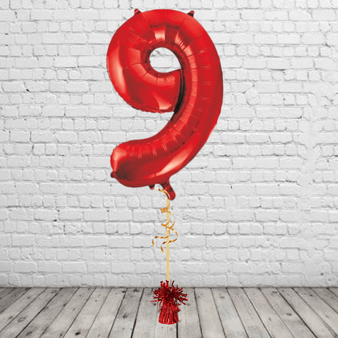 Red Number 9 Red number 9 Balloon