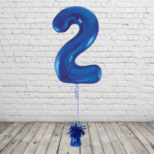 Blue Number 2 Balloon