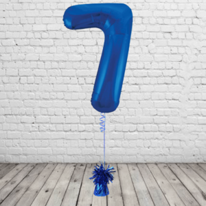 Blue Number 7 Balloon