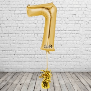 Gold Number 7 Balloon
