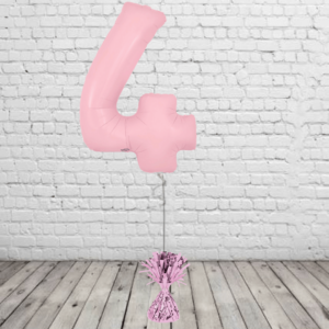 Pastel Pink Number 4 Balloon