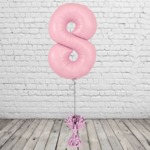 Pastel Pink Number 8 Balloon