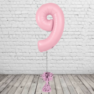 Pastel Pink Number 9 Balloon