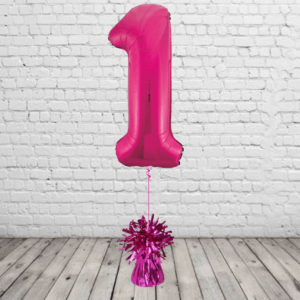 Pink Number 1 Balloon