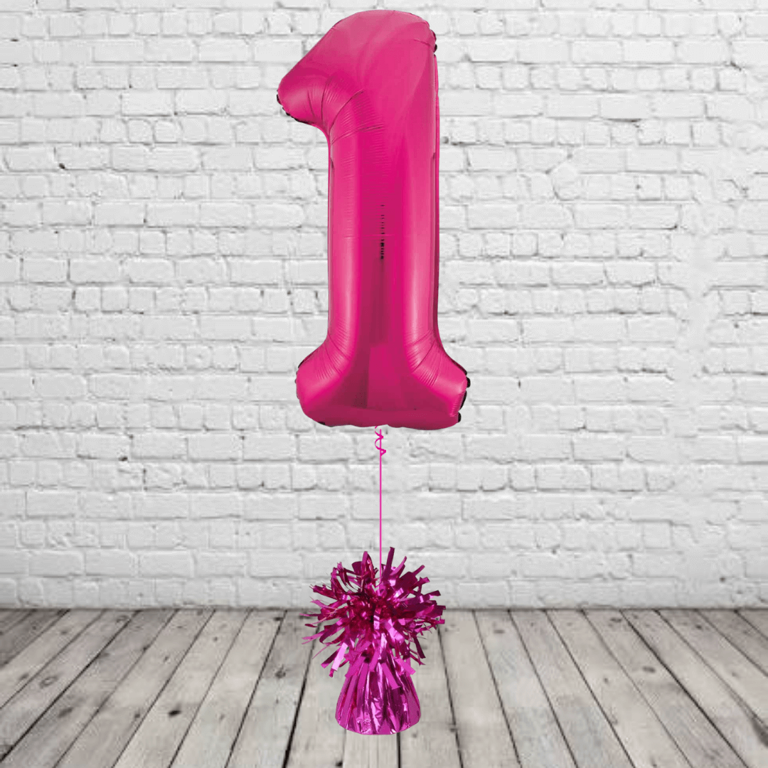 pink1-3 Pink Number 1 Balloon