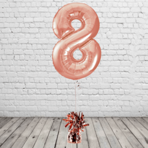 Rose Gold Number 8 Balloon