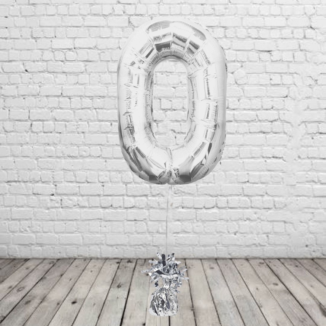 silver0 Silver Number 0 Balloon