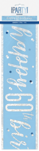 Blue Glitz 60th Birthday Foil Banner