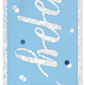 Blue Glitz 100th Birthday Foil Banner