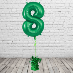 Green Number 8 Balloon