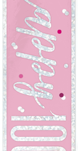 Pink Glitz 100th Birthday Foil Banner