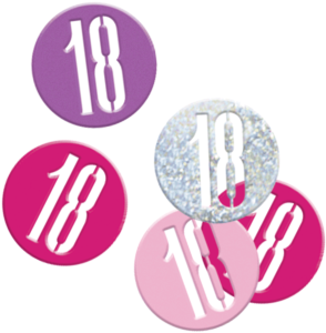 Pink Glitz 18th Birthday Foil Confetti