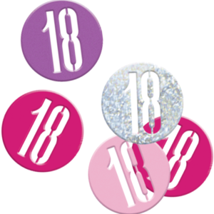 Pink Glitz 18th Birthday Foil Confetti