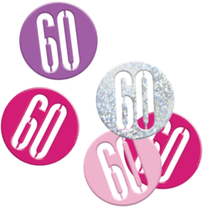 Pink Glitz 60th Birthday Foil Confetti