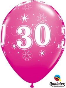 sparkle wild berry age 30 balloons