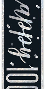 Black Glitz 100th Birthday Foil Banner