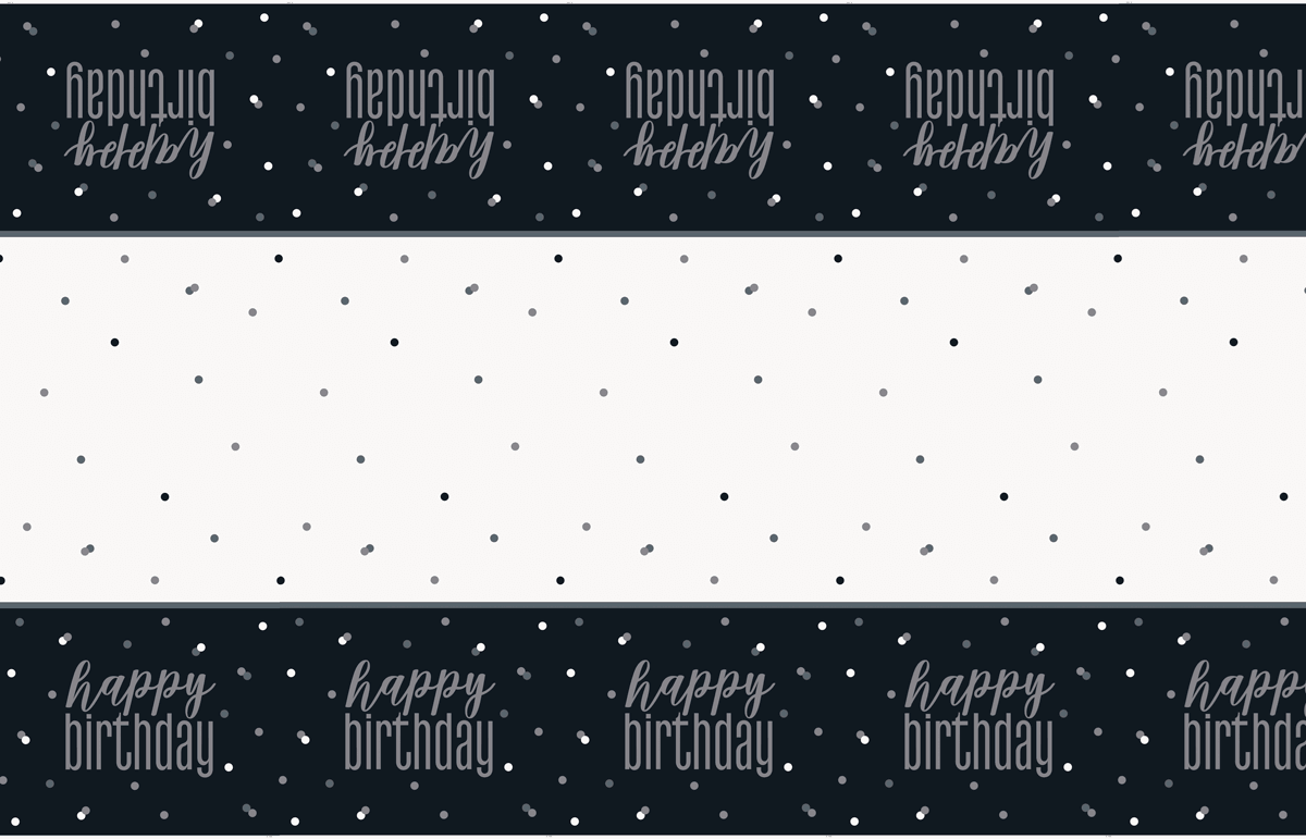 83583_flat Black Glitz Happy Birthday Plastic Tablecover