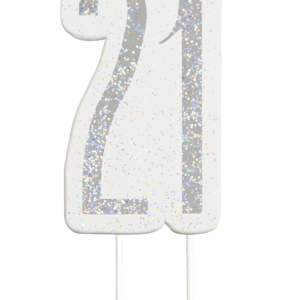 Black Glitz 21st Birthday Candle