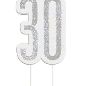 Black Glitz 30th Birthday Candle