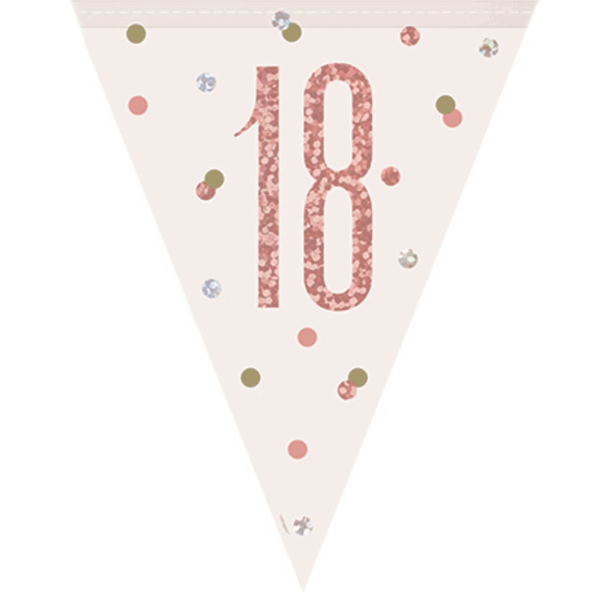 84838-rose-gold-18-2 Rose Gold Glitz 18th Birthday Foil Flag Banner