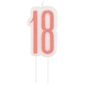Rose Gold Glitz 18th Birthday Candle