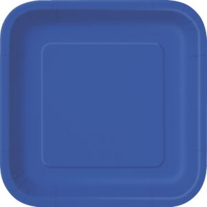 Royal Blue 9" Square Paper Plates