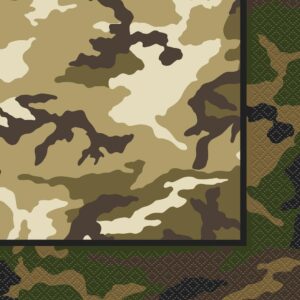 camouflage napkins with a camouflage design