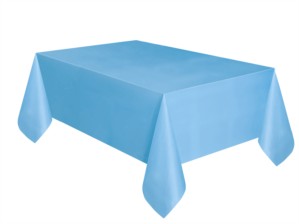 Blue Rectangular Plastic Tablecover 54"x 108"