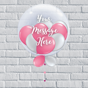 pink and silver bubble balloon