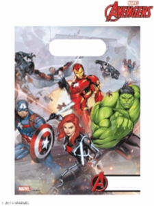avengers party bags printed with several of the avengers