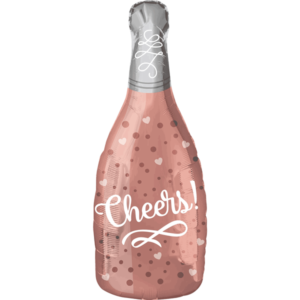 Champagne Rose Junior Shape Foil Balloon