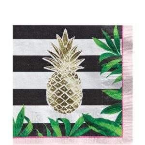 Golden Pineapple Paper Napkins - 33cm