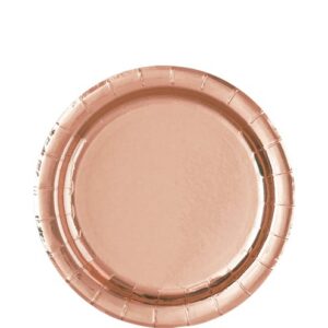 Rose Gold Dessert Paper Plates - 18cm